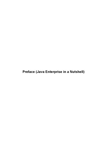 Java Enterprise in a Nutshell