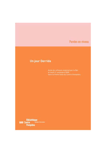 Un jour Derrida