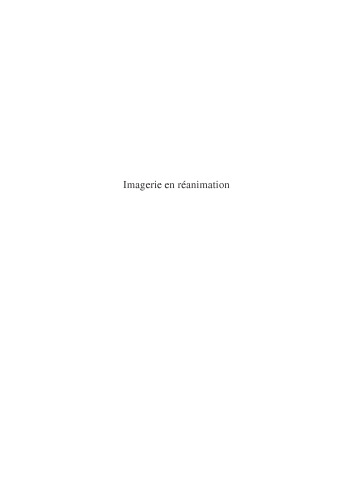 Imagerie en réanimation