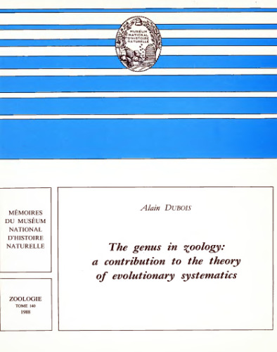 Le genre en zoologie: Essai de systematique theorique