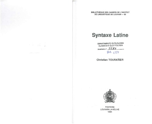 Syntaxe latine