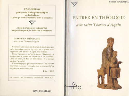 Entrer en théologie avec saint Thomas d'Aquin