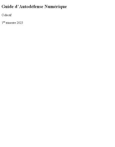 Guide d’Autodéfense Numérique