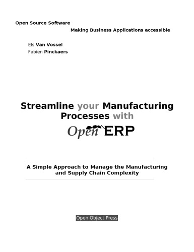 Streamline your Manufacturing Porcesses with Openerp