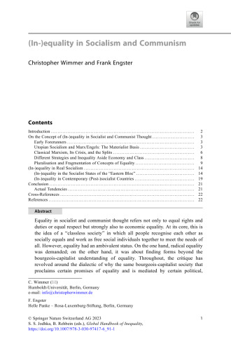 Global Handbook of Inequality