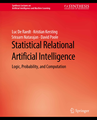 Statistical Relational Artificial Intelligence: Logic, Probability, and Computation