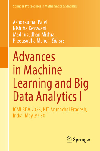 Advances in Machine Learning and Big Data Analytics I