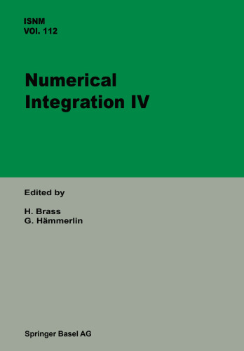 Numerical Integration IV: Proceedings of the Conference at the Mathematical Research Institute, Oberwolfach, November 8–14, 1992