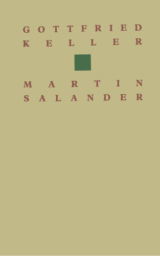 Gottfried Keller Martin Salander: Roman
