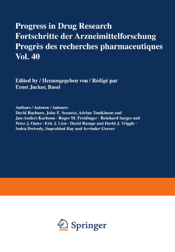Progress in Drug Research / Fortschritte der Arzneimittelforschung / Progrès des recherches pharmaceutiques