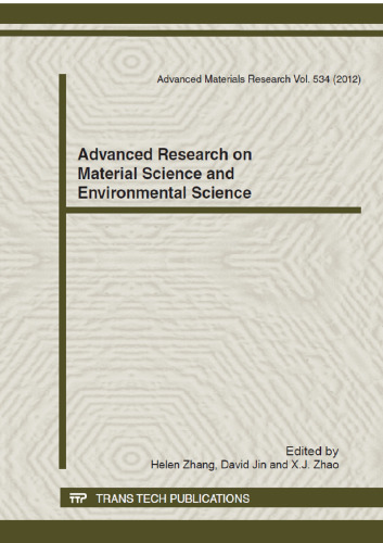 Advanced research on material science, environmental science and computer science : selected, peer reviewed papers from the 2012 2nd International Conference on Material Science, Environmental Science and Computer Science (MSESCS2012) August 25-26, 2012, Wuhan, China