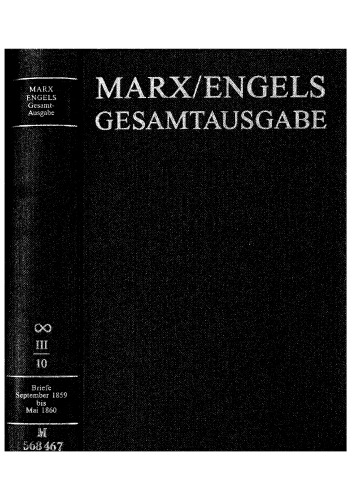 Karl Marx/Friedrich Engels: Briefwechsel Oktober 1886 bis Februar 1891.