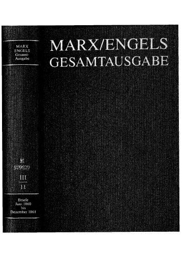 Karl Marx/Friedrich Engels: Briefwechsel Oktober 1886 bis Februar 1891.