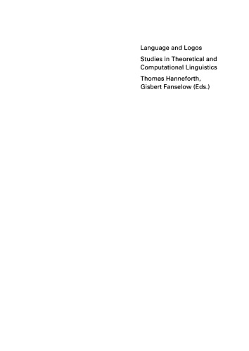 Language and Logos: Studies in theoretical and computational linguistics
