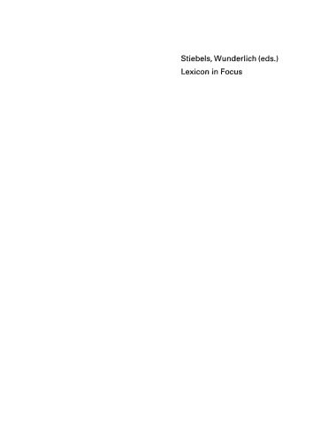 Lexicon in Focus