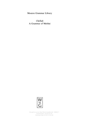 A grammar of Meithei