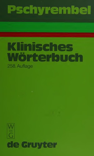 Pschyrembel Klinisches Wörterbuch mit 250 Tabellen