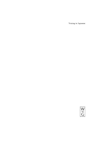 Voicing in Japanese