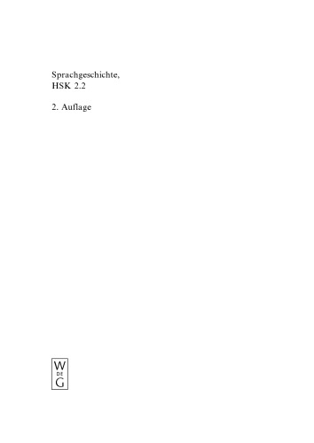 Sprachgeschichte: 2. Teilband