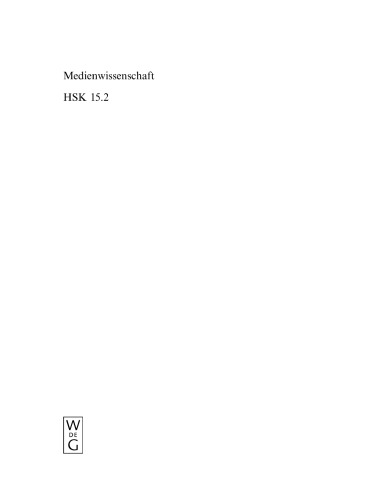 Medienwissenschaft: 2. Teilband