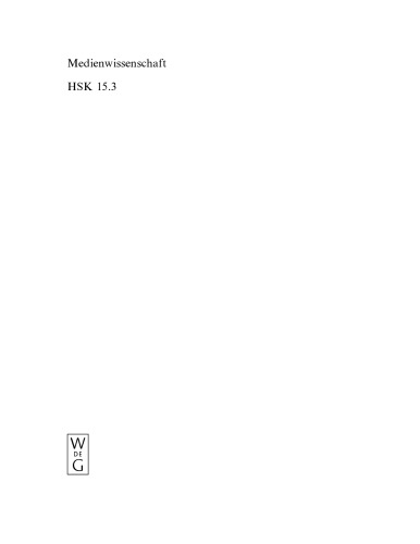 Medienwissenschaft: 3. Teilband