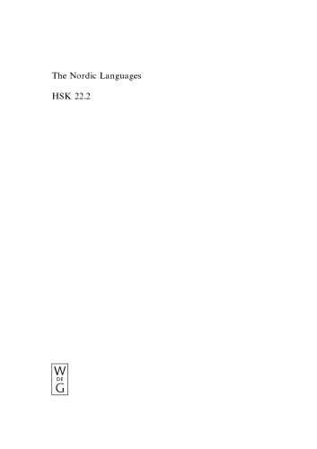 The Nordic Languages: Volume 2