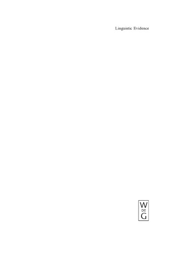 Linguistic Evidence: Empirical, Theoretical and Computational Perspectives