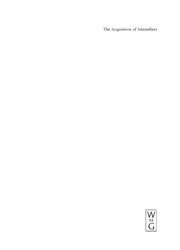 The Acquisition of Intensifiers: Emphatic Reflexives in English and German Child Language