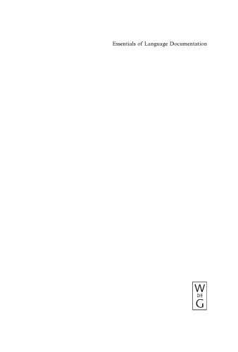 Essentials of Language Documentation