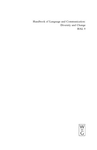 Handbook of Language and Communication: Diversity and Change