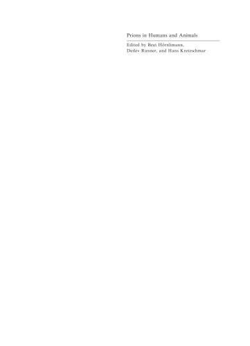 Prions in Humans and Animals