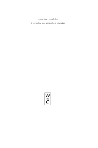 Geschichte der estnischen Literatur: Von den Anfängen bis zur Gegenwart