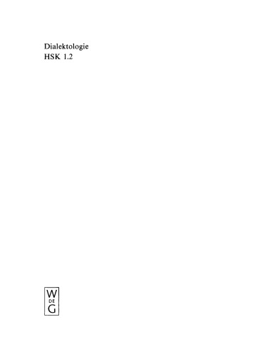 Dialektologie: 2. Halbband