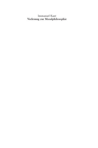 Vorlesung zur Moralphilosophie