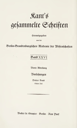 Vorlesungen / Vorlesungen über Physische Geographie
