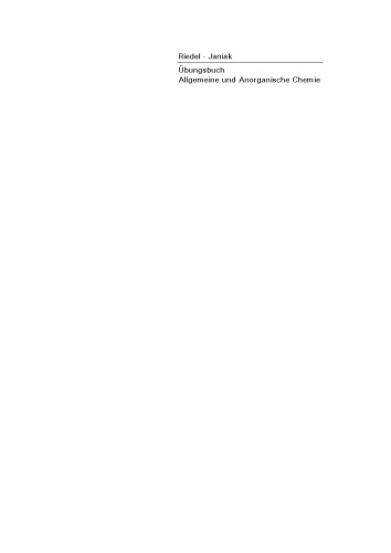 Übungsbuch: Allgemeine und Anorganische Chemie