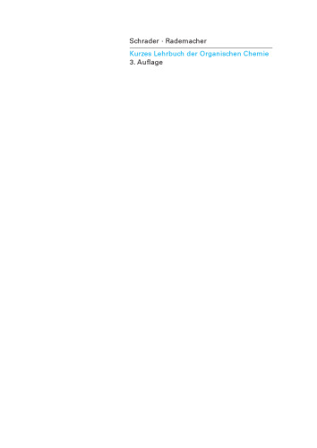 Kurzes Lehrbuch der Organischen Chemie