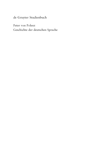 Geschichte der deutschen Sprache