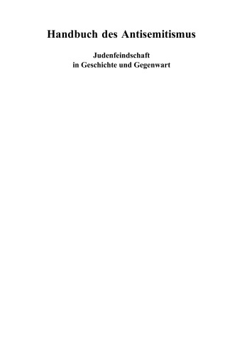 Handbuch des Antisemitismus: Band 1 Länder und Regionen