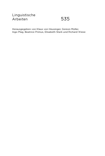 Tonal Accents in Norwegian: Phonology, morphology and lexical specification (Linguistische Arbeiten Book 535)