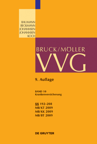 VVG: Band 10 Krankenversicherung §§ 192-208