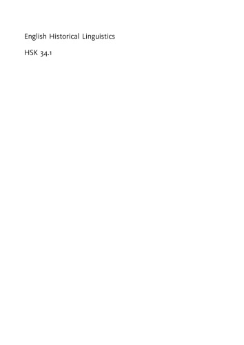 English Historical Linguistics: Volume 1