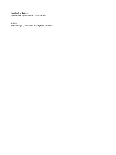 Handbook of Zoology: Volume 1 11