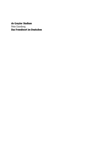 Das Fremdwort im Deutschen