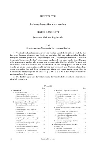 Aktiengesetz: Lieferung 38 Nachtrag § 161