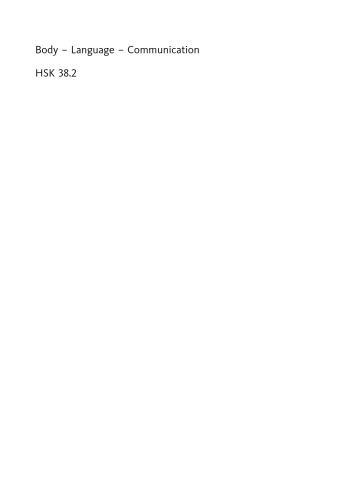 Body - Language - Communication: Volume 2