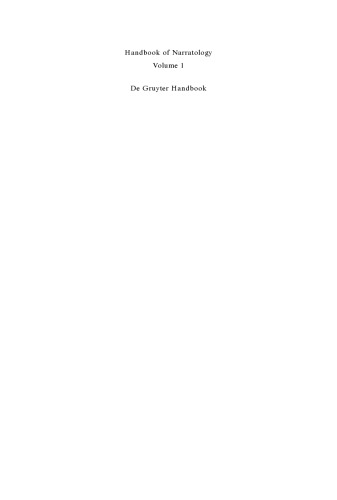 Handbook of Narratology