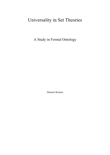 Universality in Set Theories: A Study in Formal Ontology