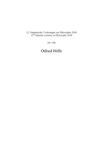 Otfried Höffe: Praktische Philosophie im Diskurs