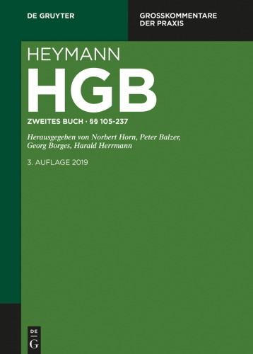 Heymann-Handelsgesetzbuch (ohne Seerecht): Band 2 §§ 105-237